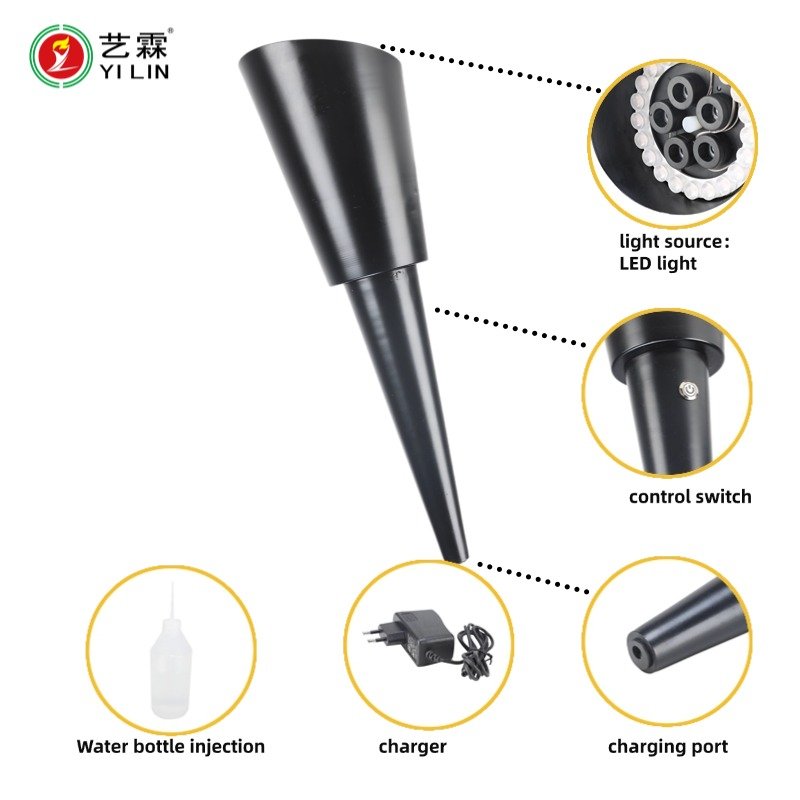 XM-TS016 火把1 XM-TS016 Rechargeable Water Mist Simulated Flame Torch - 图片 5